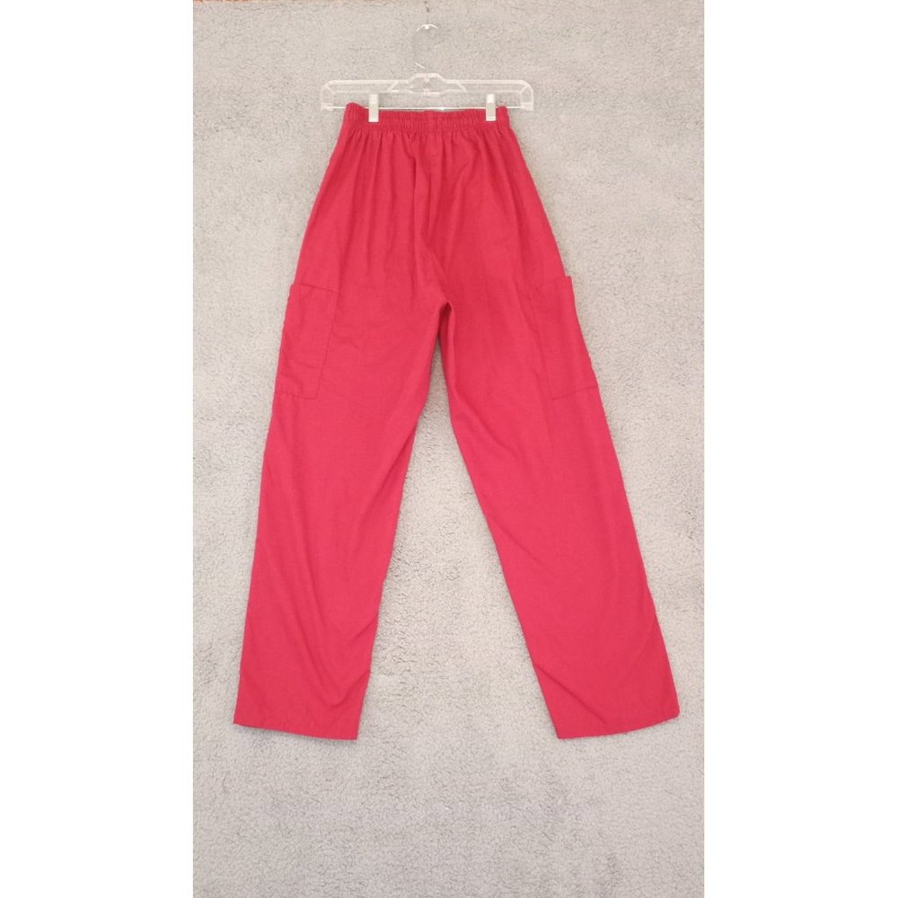 Greentown Original   Work Wear for Women Size Small Red Scrub  Pull - On Cargo - Picture 2 of 10